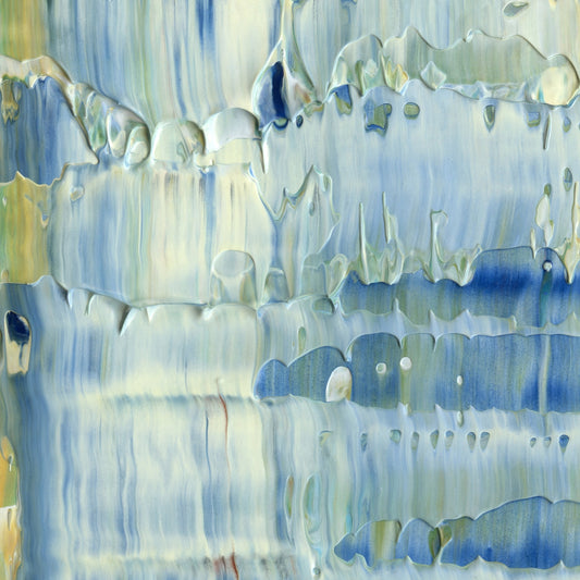Telepathic Tea Kettle F1 is an abstract oil-on-canvas artwork, a fractal of its parent painting Telepathic Tea Kettle created by Anna Judd for the Scales Collection.