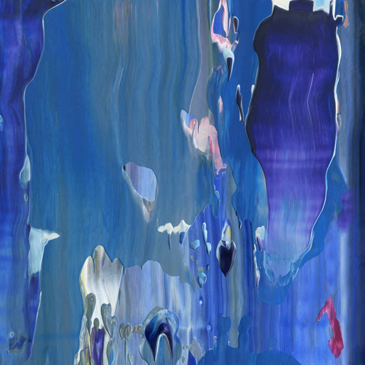The Noise Above Our Heads B4 is an abstract oil-on-canvas artwork, a fractal of its parent painting The Noise Above Our Heads created by Anna Judd for the Scales Collection.