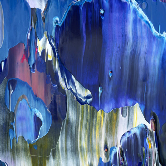The Noise Above Our Heads D2 is an abstract oil-on-canvas artwork, a fractal of its parent painting The Noise Above Our Heads created by Anna Judd for the Scales Collection.