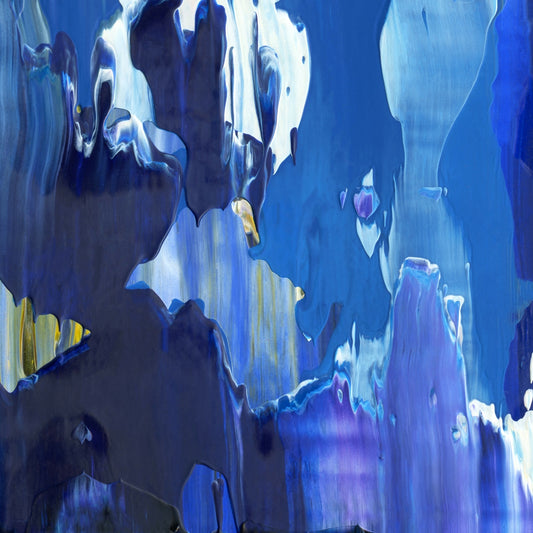 The Noise Above Our Heads D4 is an abstract oil-on-canvas artwork, a fractal of its parent painting The Noise Above Our Heads created by Anna Judd for the Scales Collection.