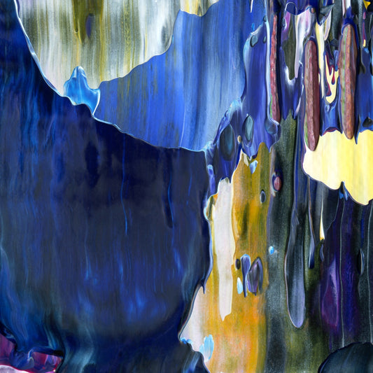 The Noise Above Our Heads E2 is an abstract oil-on-canvas artwork, a fractal of its parent painting The Noise Above Our Heads created by Anna Judd for the Scales Collection.