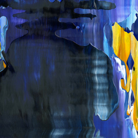 The Noise Above Our Heads E4 is an abstract oil-on-canvas artwork, a fractal of its parent painting The Noise Above Our Heads created by Anna Judd for the Scales Collection.