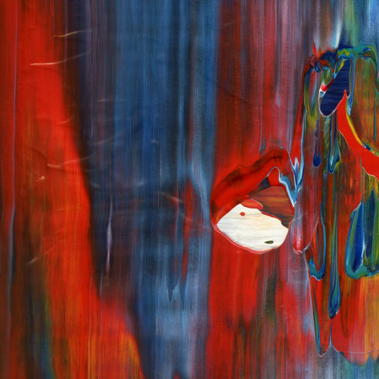 The Safeword is Al Gore D1 is an abstract oil-on-canvas artwork, a fractal of its parent painting The Safeword is Al Gore created by Anna Judd for the Scales Collection.