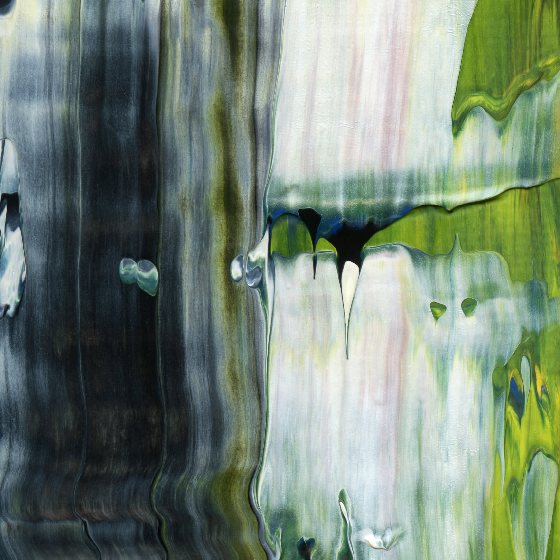 Three Little Birds B1 is an abstract oil-on-canvas artwork, a fractal of its parent painting Three Little Birds created by Anna Judd for the Scales Collection.