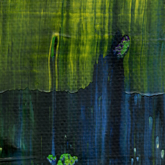 Tie Me To The Mast C1 is an abstract oil-on-canvas artwork, a fractal of its parent painting Tie Me To The Mast created by Anna Judd for the Scales Collection.