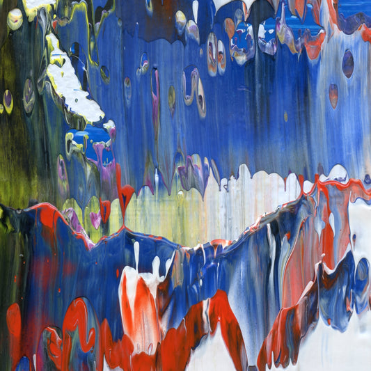To be Solitary C3 is an abstract oil-on-canvas artwork, a fractal of its parent painting To be Solitary created by Anna Judd for the Scales Collection.