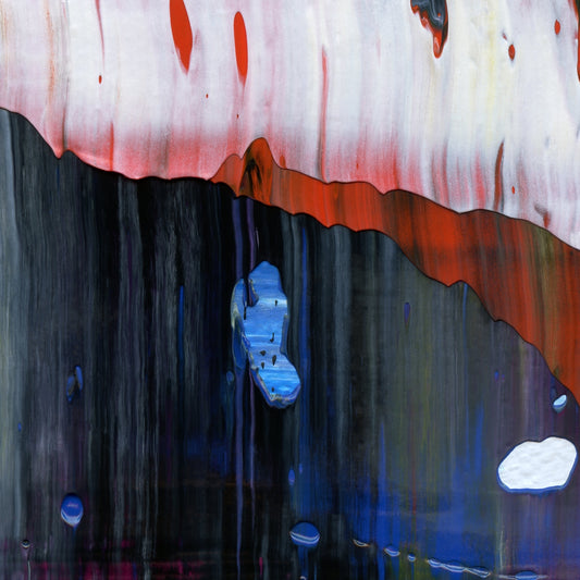 To be Solitary D2 is an abstract oil-on-canvas artwork, a fractal of its parent painting To be Solitary created by Anna Judd for the Scales Collection.