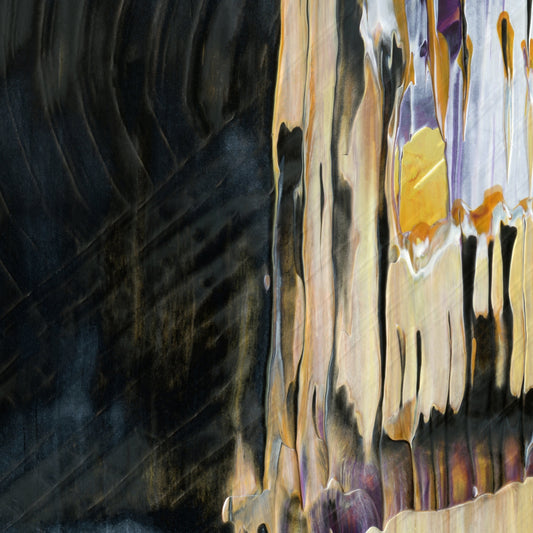 Tomorrow Never Comes C2 is an abstract oil-on-canvas artwork, a fractal of its parent painting Tomorrow Never Comes created by Anna Judd for the Scales Collection.