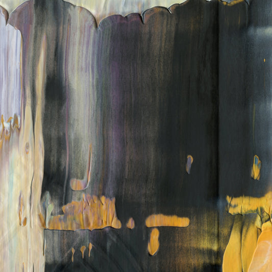 Tomorrow Never Comes C4 is an abstract oil-on-canvas artwork, a fractal of its parent painting Tomorrow Never Comes created by Anna Judd for the Scales Collection.