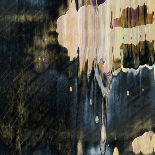 Tomorrow Never Comes D2 is an abstract oil-on-canvas artwork, a fractal of its parent painting Tomorrow Never Comes created by Anna Judd for the Scales Collection.