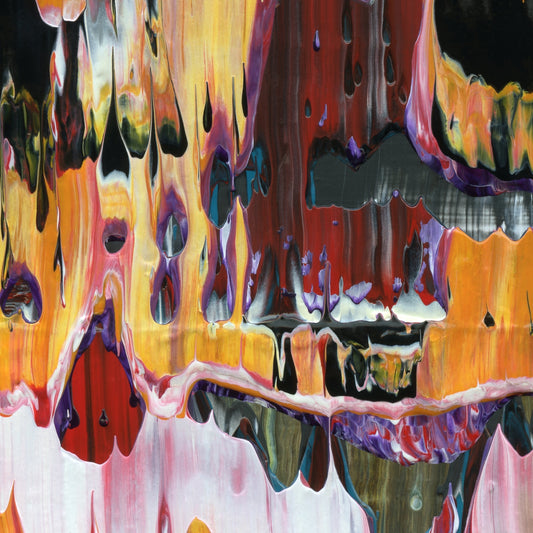 Transcendent Ravens C2 is an abstract oil-on-canvas artwork, a fractal of its parent painting Transcendent Ravens created by Anna Judd for the Scales Collection.