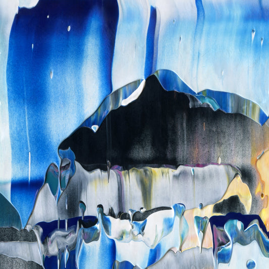 Try Hard, Die Hard A3 is an abstract oil-on-canvas artwork, a fractal of its parent painting Try Hard, Die Hard created by Anna Judd for the Scales Collection.