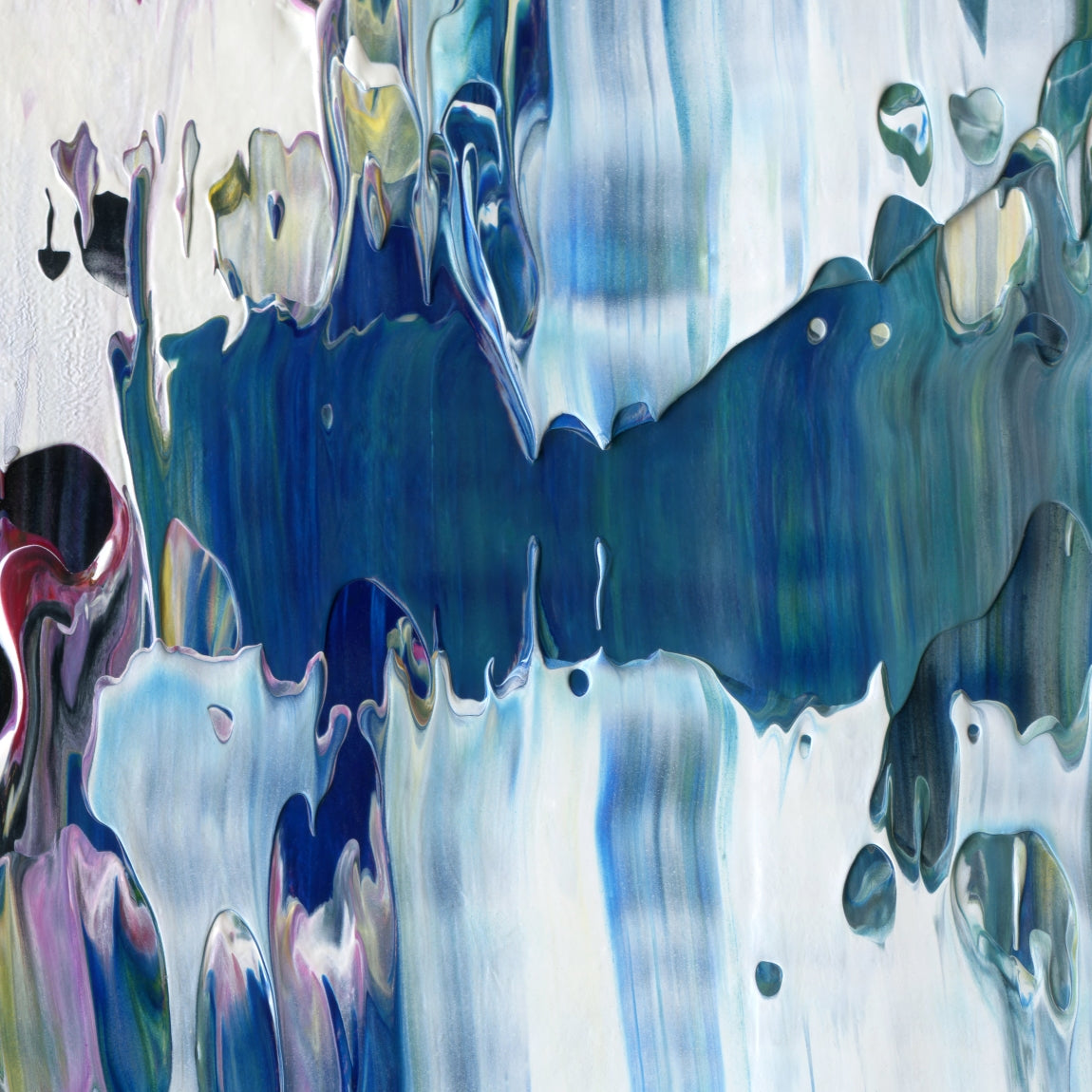 Try Hard, Die Hard D5 is an abstract oil-on-canvas artwork, a fractal of its parent painting Try Hard, Die Hard created by Anna Judd for the Scales Collection.