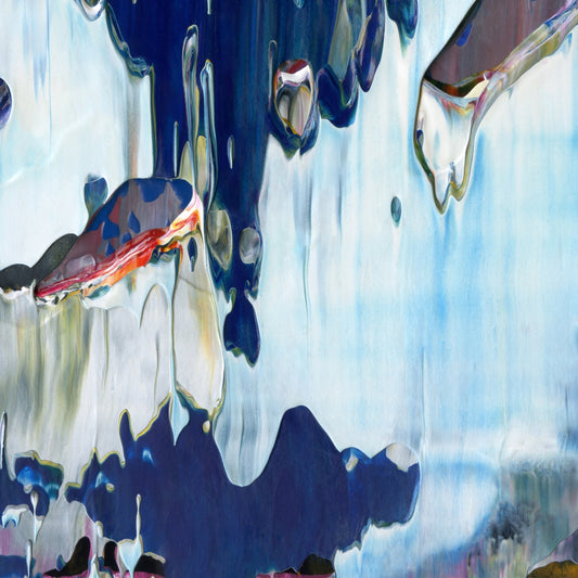 Try Hard, Die Hard F4 is an abstract oil-on-canvas artwork, a fractal of its parent painting Try Hard, Die Hard created by Anna Judd for the Scales Collection.