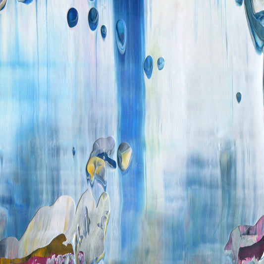 Try Hard, Die Hard F5 is an abstract oil-on-canvas artwork, a fractal of its parent painting Try Hard, Die Hard created by Anna Judd for the Scales Collection.