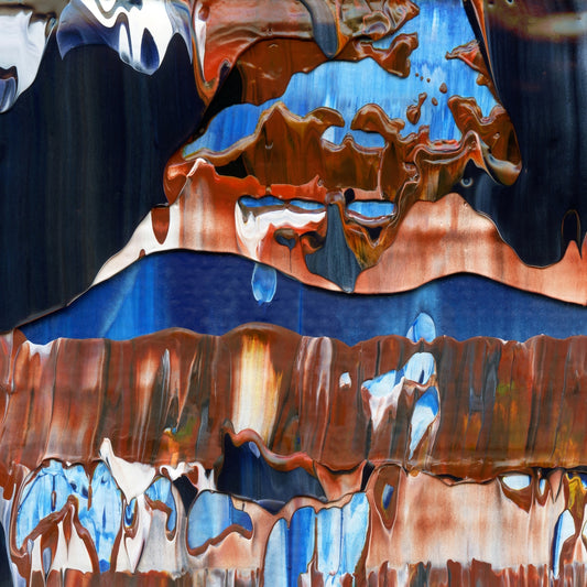 Under Pressure A2 is an abstract oil-on-canvas artwork, a fractal of its parent painting Under Pressure created by Anna Judd for the Scales Collection.