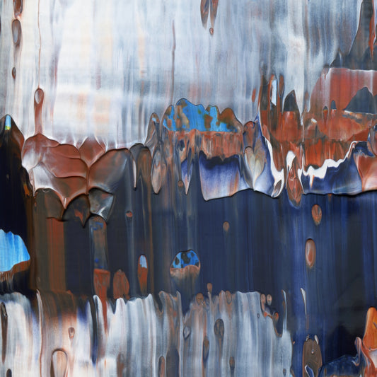 Under Pressure D1 is an abstract oil-on-canvas artwork, a fractal of its parent painting Under Pressure created by Anna Judd for the Scales Collection.