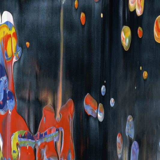 Valdez On Acid B4 is an abstract oil-on-canvas artwork, a fractal of its parent painting Valdez On Acid created by Anna Judd for the Scales Collection.