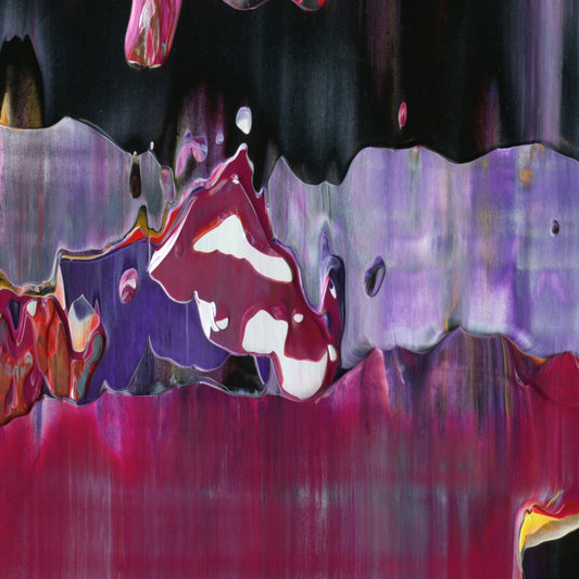 Visions From Venus F4 is an abstract oil-on-canvas artwork, a fractal of its parent painting Visions From Venus created by Anna Judd for the Scales Collection.
