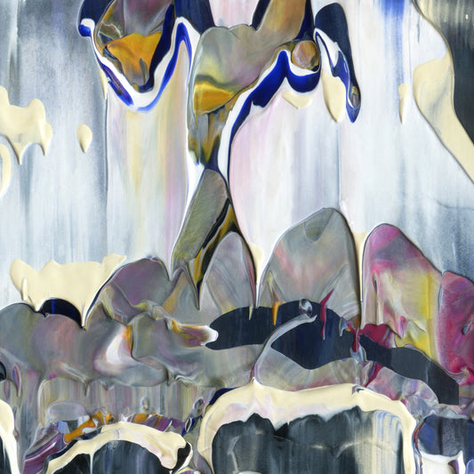 Wasted On The Young A2 is an abstract oil-on-canvas artwork, a fractal of its parent painting Wasted On The Young created by Anna Judd for the Scales Collection.