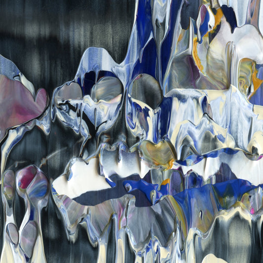 Wasted On The Young C2 is an abstract oil-on-canvas artwork, a fractal of its parent painting Wasted On The Young created by Anna Judd for the Scales Collection.