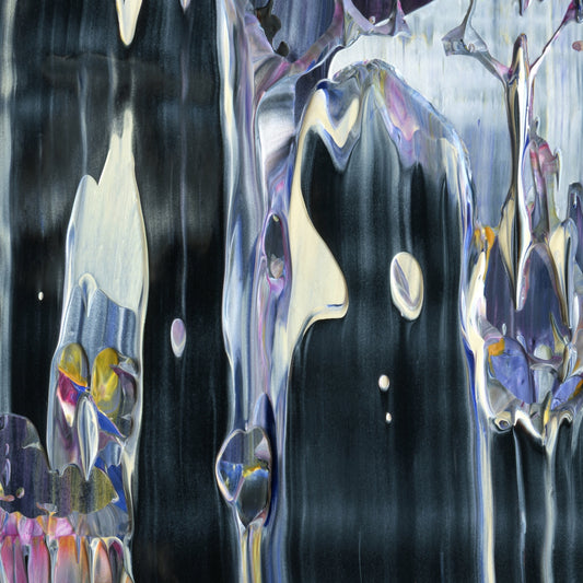 Wasted On The Young D3 is an abstract oil-on-canvas artwork, a fractal of its parent painting Wasted On The Young created by Anna Judd for the Scales Collection.