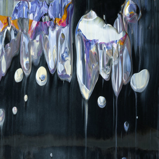 Wasted On The Young F4 is an abstract oil-on-canvas artwork, a fractal of its parent painting Wasted On The Young created by Anna Judd for the Scales Collection.