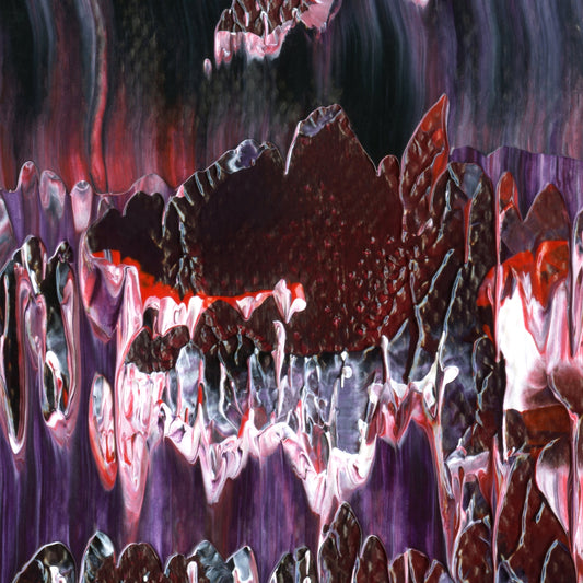 When Women Were Birds D1 is an abstract oil-on-canvas artwork, a fractal of its parent painting When Women Were Birds created by Anna Judd for the Scales Collection.