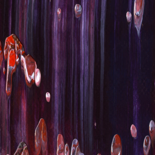 When Women Were Birds E4 is an abstract oil-on-canvas artwork, a fractal of its parent painting When Women Were Birds created by Anna Judd for the Scales Collection.