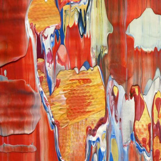 Work Schmerk B1 is an abstract oil-on-canvas artwork, a fractal of its parent painting Work Schmerk created by Anna Judd for the Scales Collection.