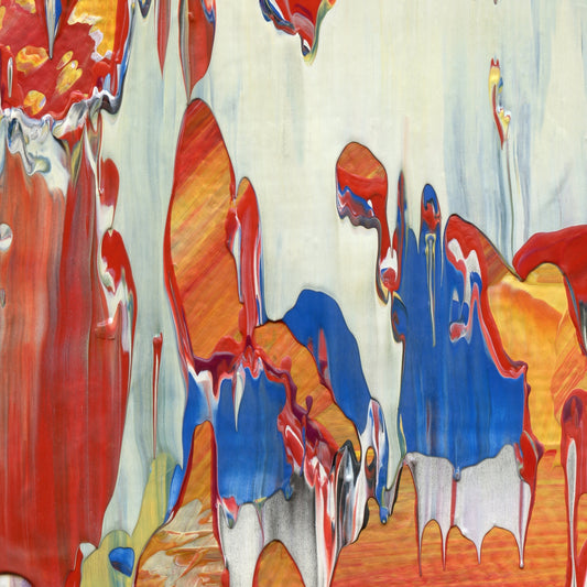 Work Schmerk C2 is an abstract oil-on-canvas artwork, a fractal of its parent painting Work Schmerk created by Anna Judd for the Scales Collection.