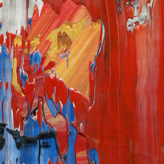 Work Schmerk D3 is an abstract oil-on-canvas artwork, a fractal of its parent painting Work Schmerk created by Anna Judd for the Scales Collection.