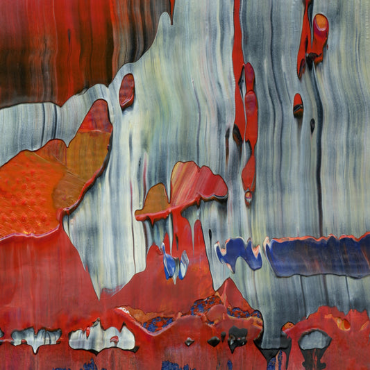 Work Schmerk F3 is an abstract oil-on-canvas artwork, a fractal of its parent painting Work Schmerk created by Anna Judd for the Scales Collection.