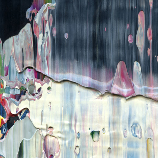 Your Oracle Is Ready D1 is an abstract oil-on-canvas artwork, a fractal of its parent painting Your Oracle Is Ready created by Anna Judd for the Scales Collection.