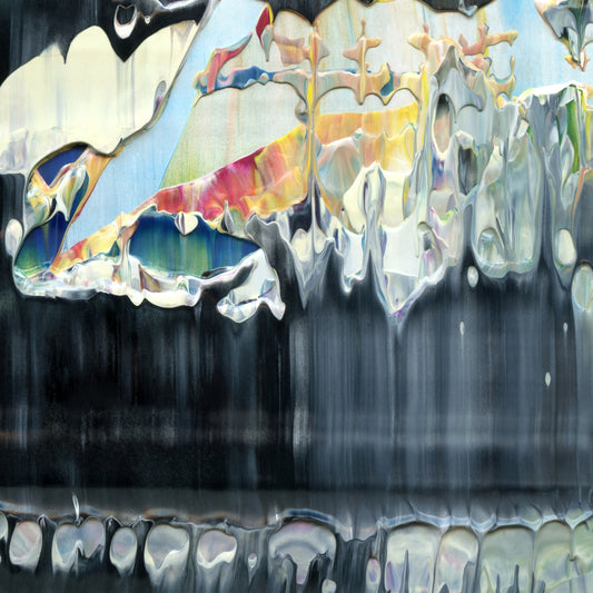 Your Oracle Is Ready E5 is an abstract oil-on-canvas artwork, a fractal of its parent painting Your Oracle Is Ready created by Anna Judd for the Scales Collection.